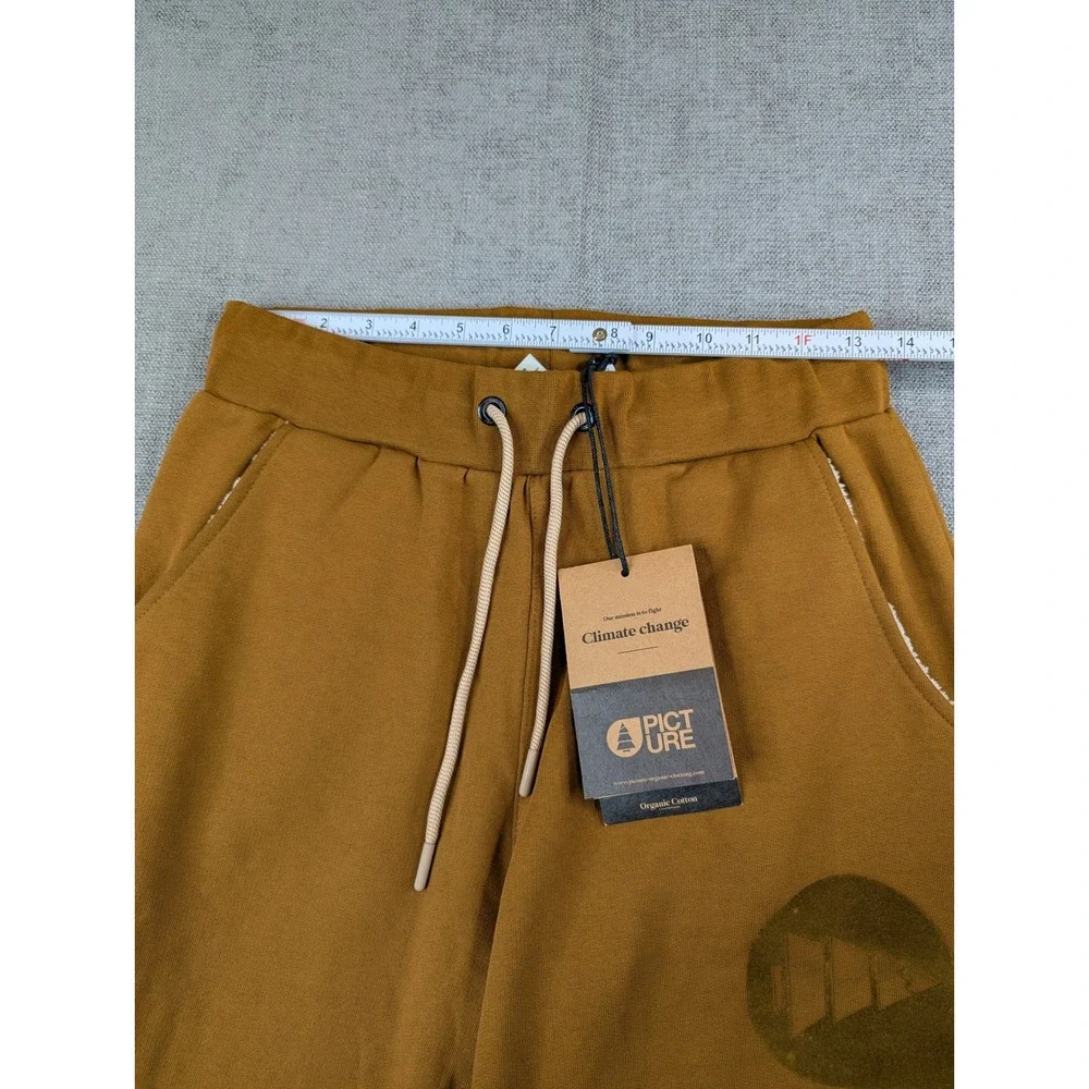 Picture Organic Clothing Sweatpants Mens M Brown Logo Chill Pants Fleece Joggers